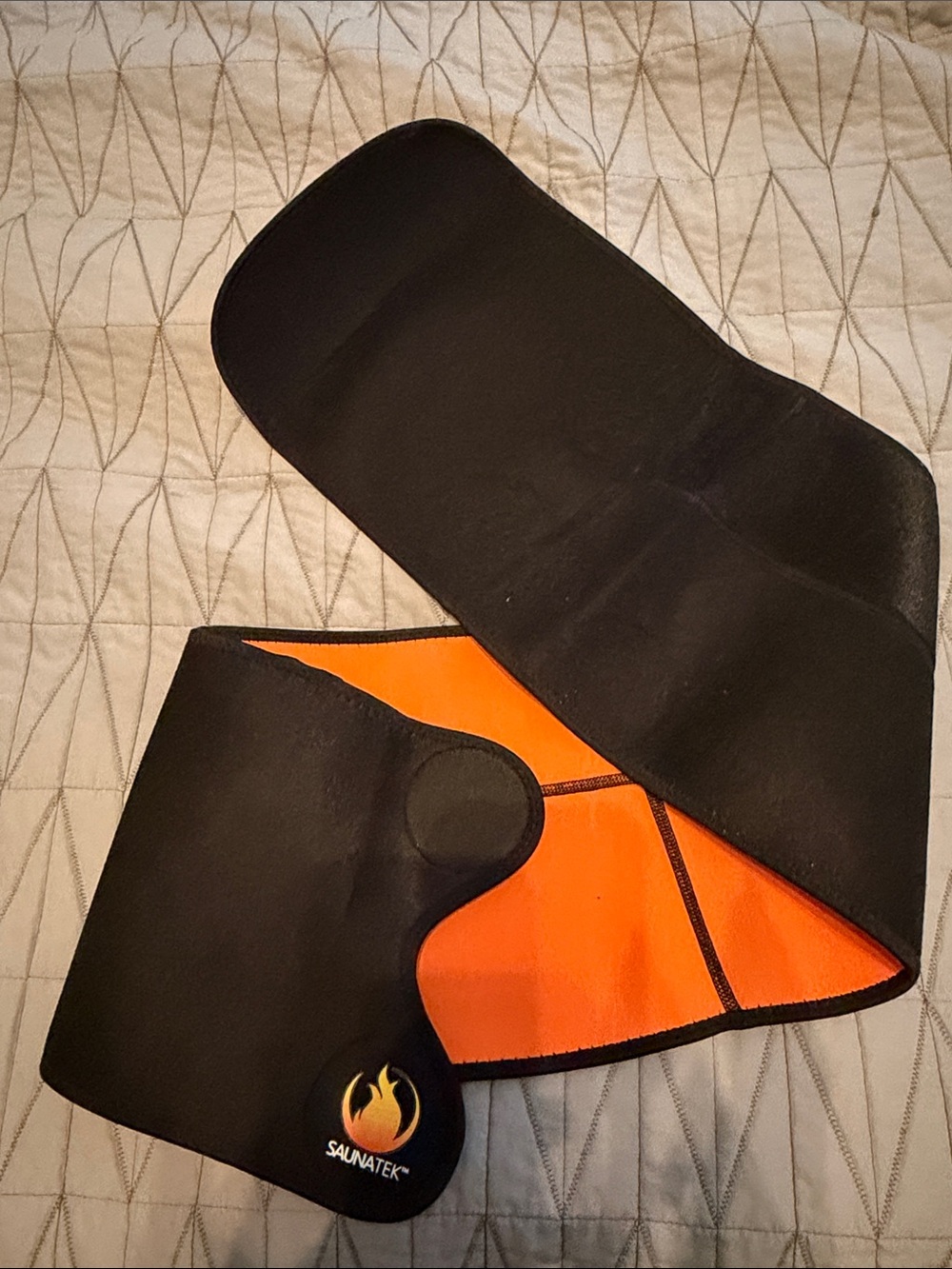 SAUNATEK Neoprene Waist Trimmer Belt - Black & Orange